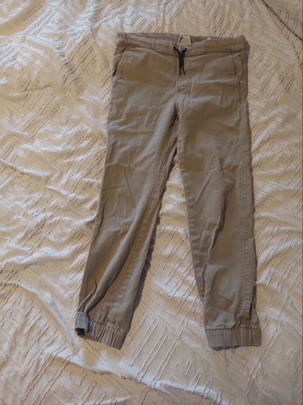 Urban Pipeline Boys Medium 10-12 Khaki Drawstring Cuff Jogger Pants